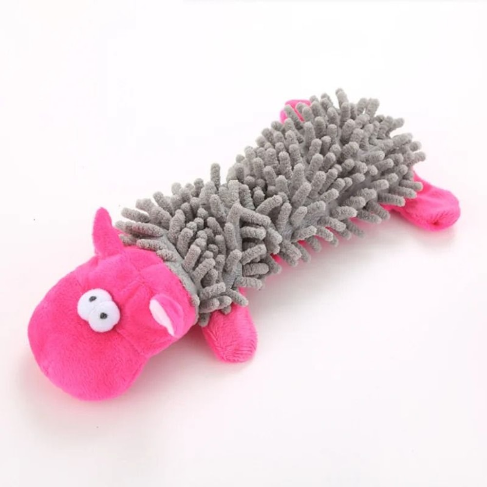 Squeaky Plush Enrichment Toy Durable AnimalShaped Dental Chew For Small Breeds Puppies 8