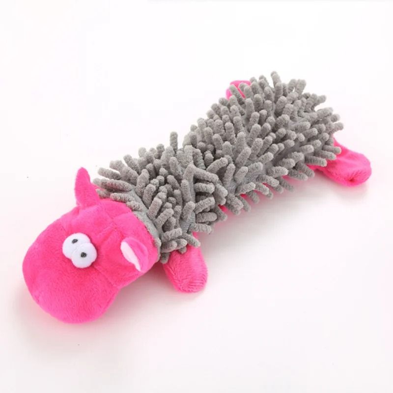 Squeaky Plush Enrichment Toy Durable AnimalShaped Dental Chew For Small Breeds Puppies 8