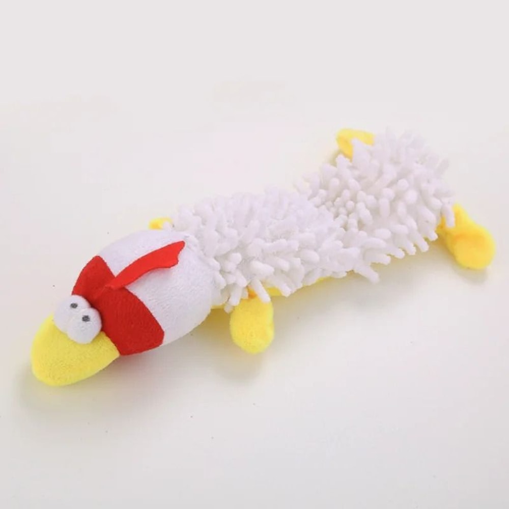 Squeaky Plush Enrichment Toy Durable AnimalShaped Dental Chew For Small Breeds Puppies 11