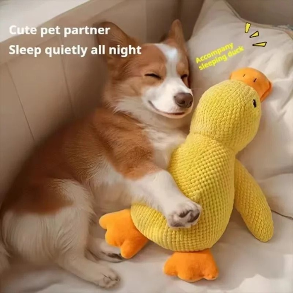 Quacking Duck Enrichment Toy Reinforced Plush Dental Chew Soft Companion For All Breeds 2