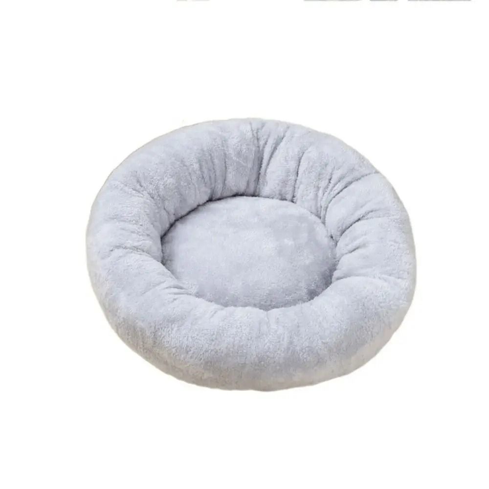 Plush Donut Pet Bed Orthopedic Round Calming Nest For Dogs Cats 8