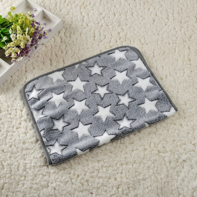 Plush Thermal Pet Mat Soft Print Sleeping Mattress Travel Blanket For Dogs Cats 9