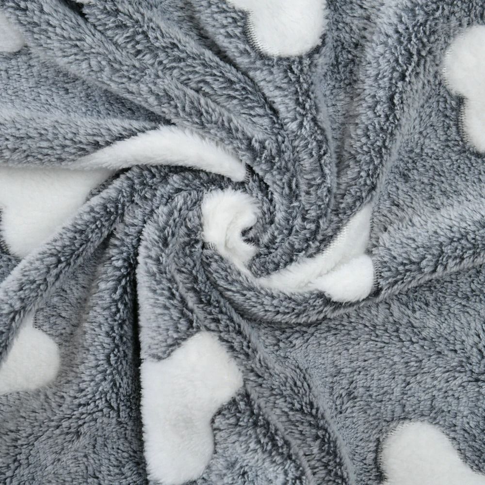 Plush Thermal Pet Mat Soft Print Sleeping Mattress Travel Blanket For Dogs Cats 5