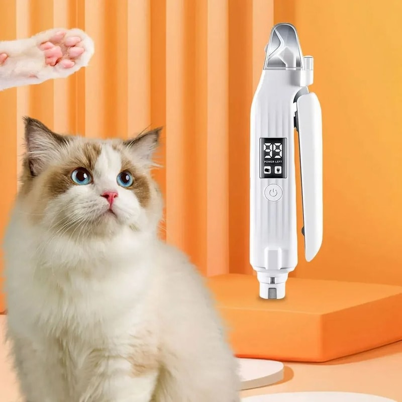 2in1 DualAction Grooming System Rechargeable Electric Nail Grinder Safety Clipper With Integrated 2