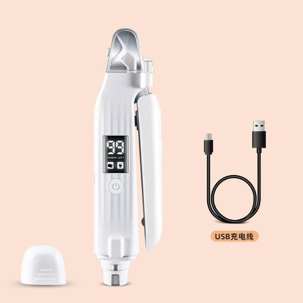2in1 DualAction Grooming System Rechargeable Electric Nail Grinder Safety Clipper With Integrated 7