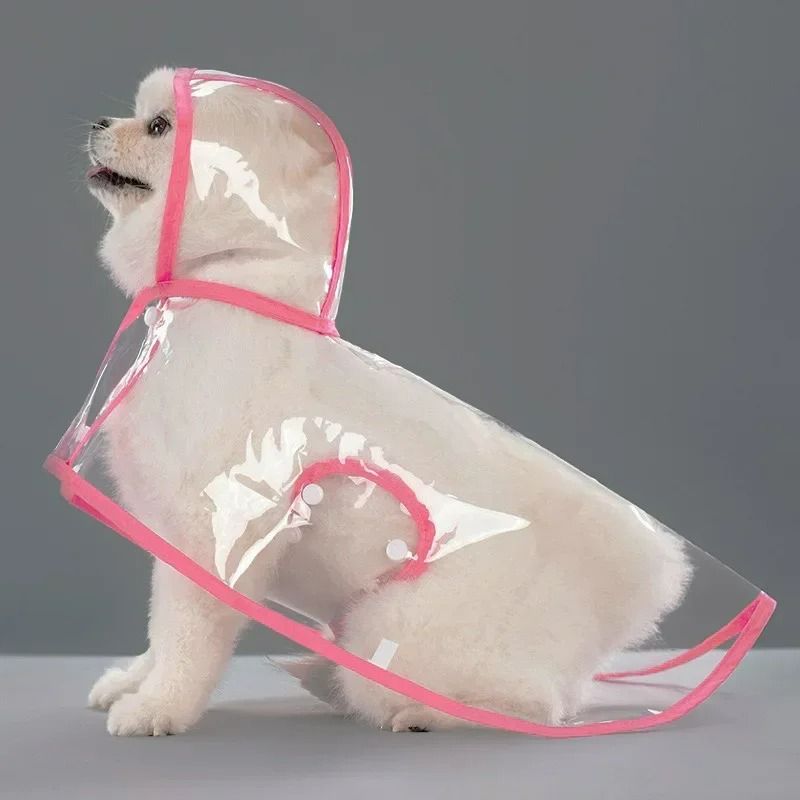 HighVisibility Transparent Pet Raincoat Waterproof Windproof Protective Suit For Small To Large D 9