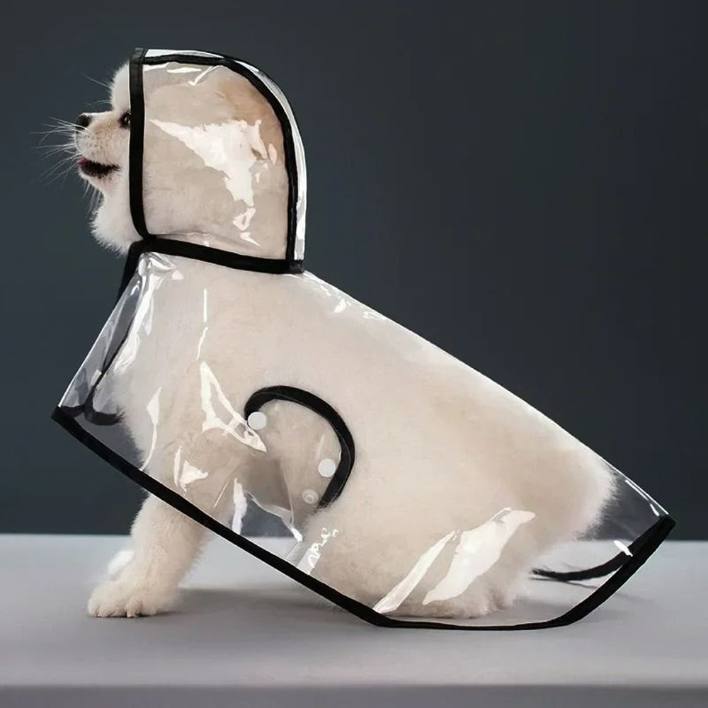 HighVisibility Transparent Pet Raincoat Waterproof Windproof Protective Suit For Small To Large D 7