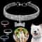 Rhinestone Jewelry Pet Collar Premium Crystal Identification Choker For Small Dogs Cats 0