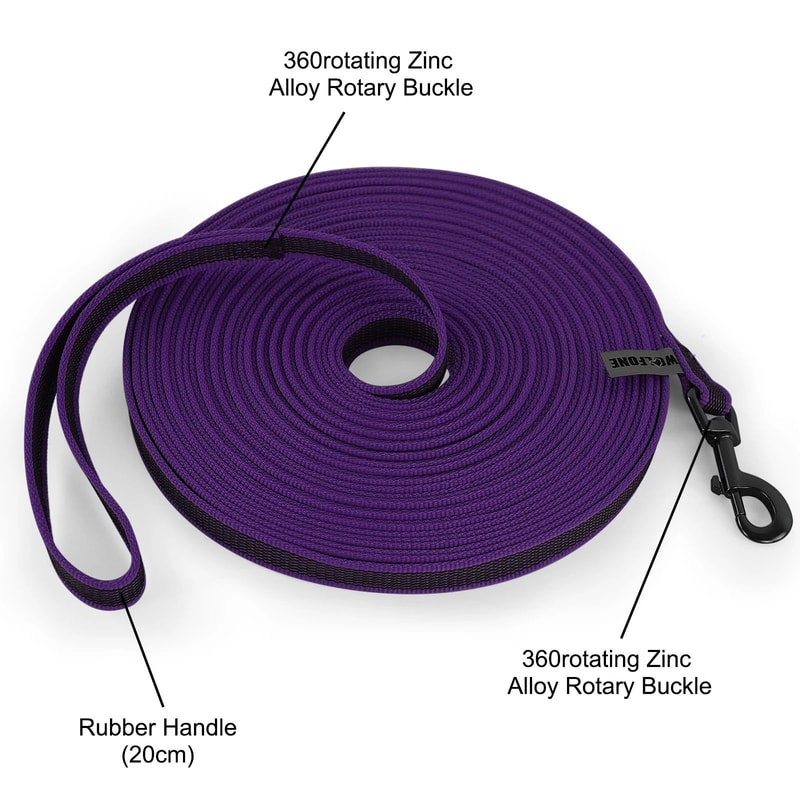 LatexThreaded NonSlip Training Leash HighGrip Long Line For Precision Recall Outdoor Training 5