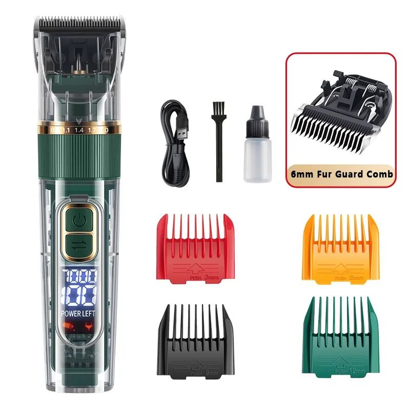 HighTorque Pet Grooming Clipper Digital Display Cordless Shaver Precision Trimmer For Dogs Cats 13