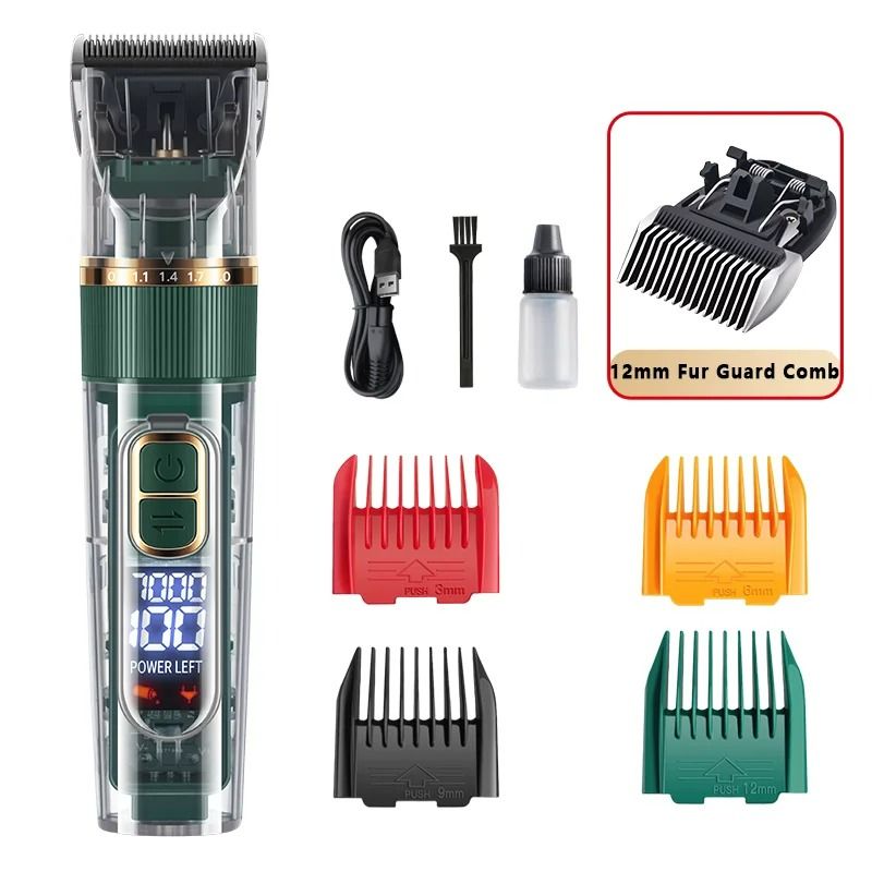 HighTorque Pet Grooming Clipper Digital Display Cordless Shaver Precision Trimmer For Dogs Cats 15