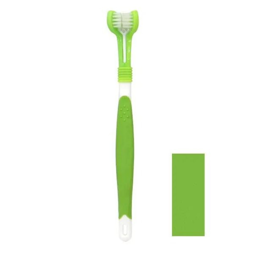 3Sided Pet Toothbrush TripleHead Dental Plaque Tartar Scrubber For Dogs Cats 6