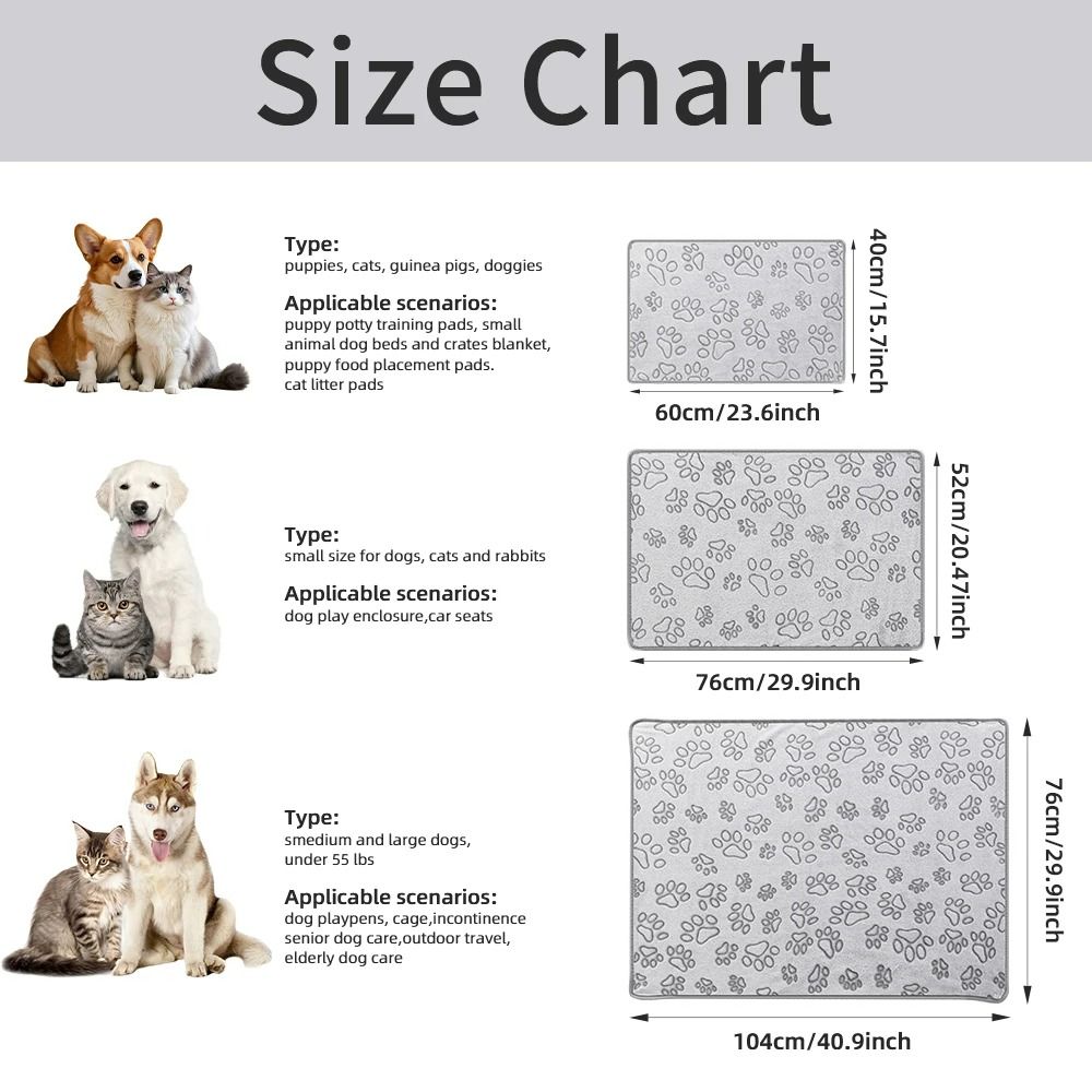 Cozy Plush Paw Print Blanket UltraSoft Flannel Thermal Shield For Cats Small To Medium Dogs 2