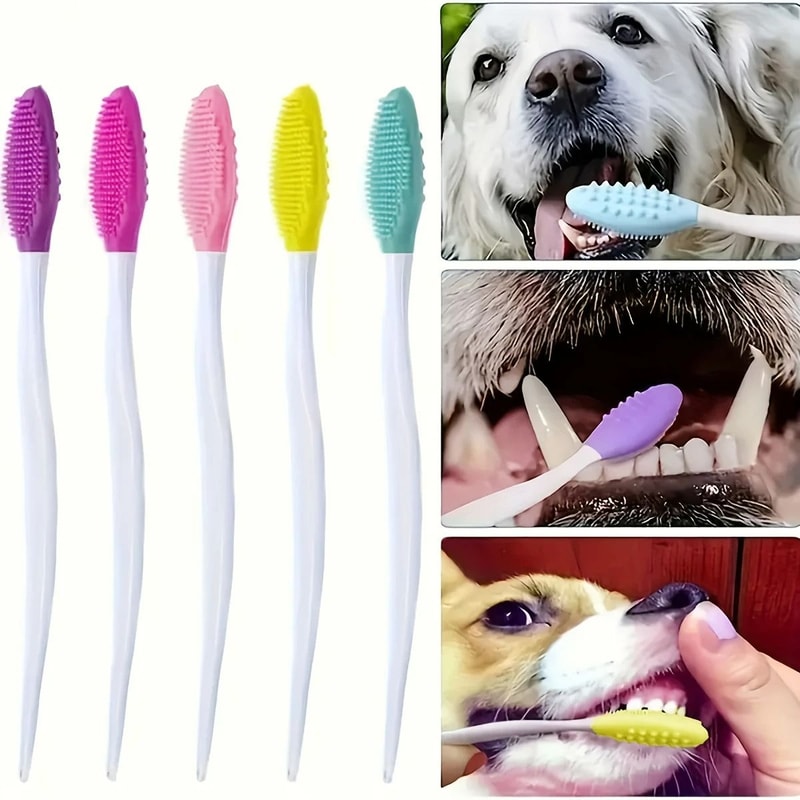 DualHead Pet Toothbrush Set Precision DoubleSided Oral Scrubber For Advanced Dental Hygiene 1