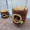 Tree Stump Pet Hideout Thermal Fleece Rodent Hammock Hanging Nest For Hamsters Rats Small Animal 5