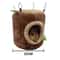 Tree Stump Pet Hideout Thermal Fleece Rodent Hammock Hanging Nest For Hamsters Rats Small Animal 7