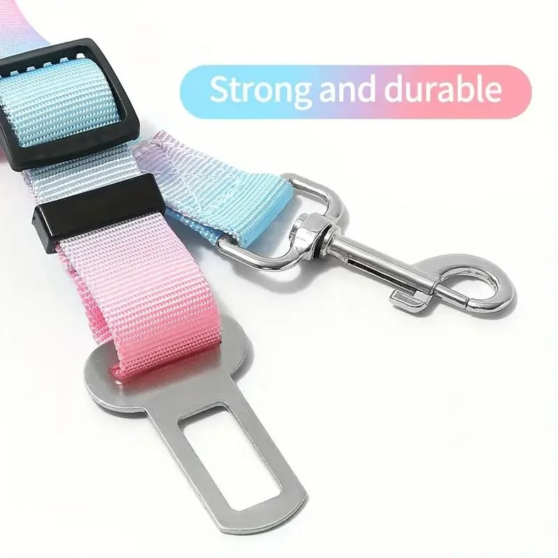 Gradient Safety Restraint Adjustable Car Seatbelt HighTensile Tether For All Dog Breeds 4