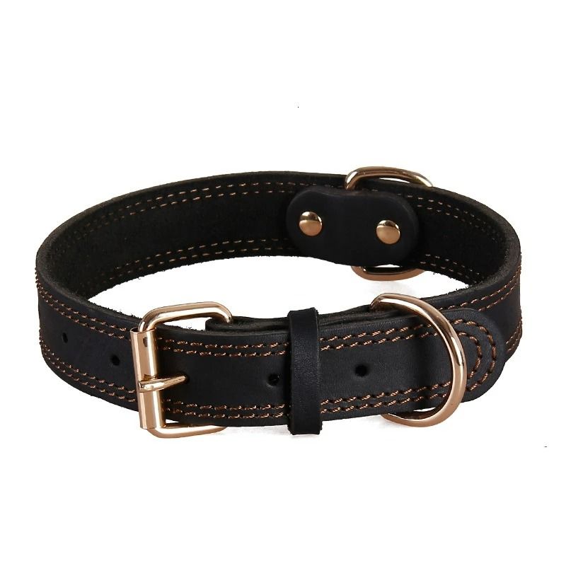 Genuine Leather Utility Collar IndustrialGrade Vintage HeavyDuty Harness For Medium Large Dogs 8