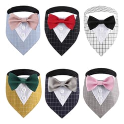 formal wedding tuxedo bandana – adjustable high-contrast dog bib & triangle scarf for weddings, engagements, and birthda