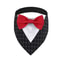 Formal Wedding Tuxedo Bandana Adjustable HighContrast Dog Bib Triangle Scarf For Weddings Engagem 6