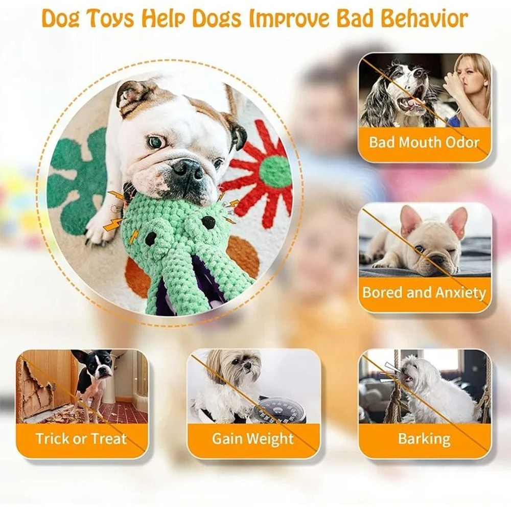 HighEngagement Plush Squeaker SoftFabric Interactive Daily Companion For Small To Large Dogs 4