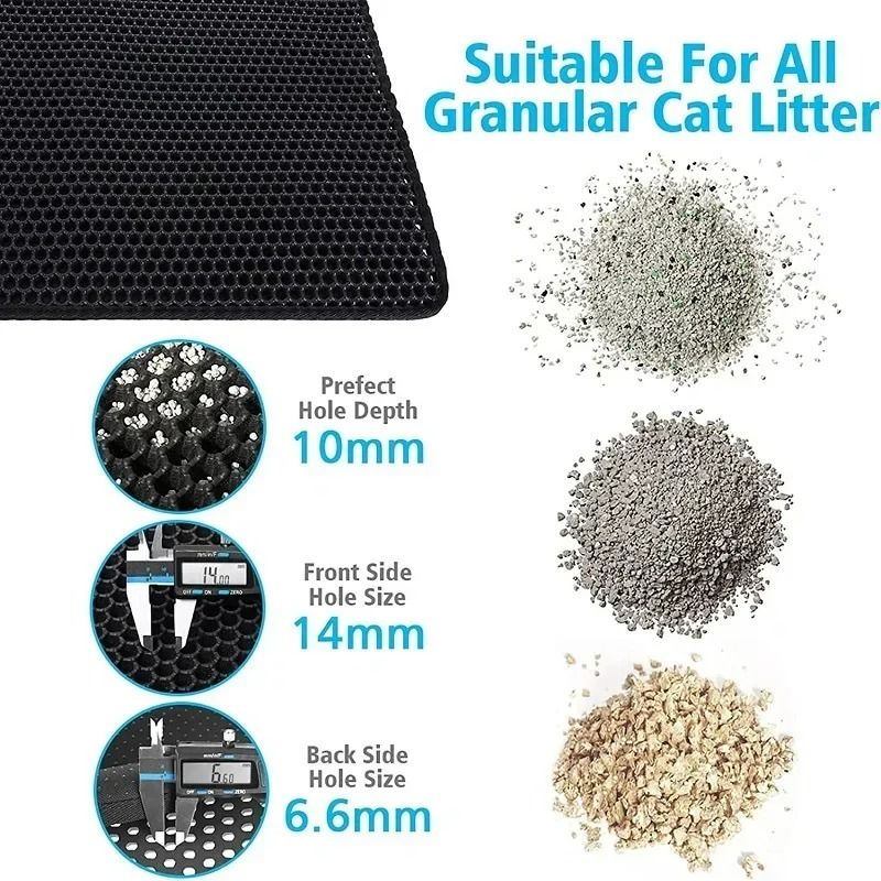 DualLayer Litter Trapping System Waterproof EVA AntiTracking Mat For Hygienic Waste Management 3