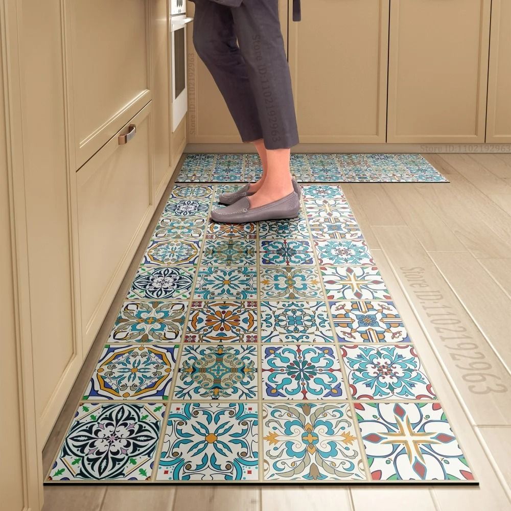 Kitchen Floor Management System Waterproof AntiSkid Crystal Velvet Comfort Mat 1