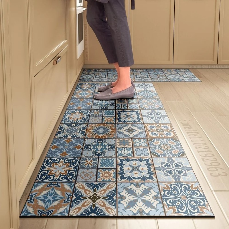 Kitchen Floor Management System Waterproof AntiSkid Crystal Velvet Comfort Mat 10