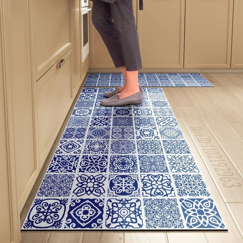 Kitchen Floor Management System Waterproof AntiSkid Crystal Velvet Comfort Mat 11