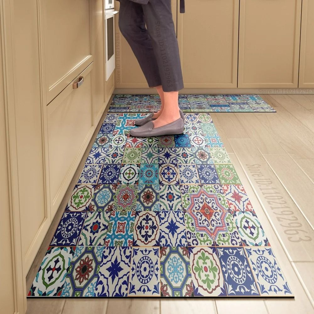 Kitchen Floor Management System Waterproof AntiSkid Crystal Velvet Comfort Mat 13