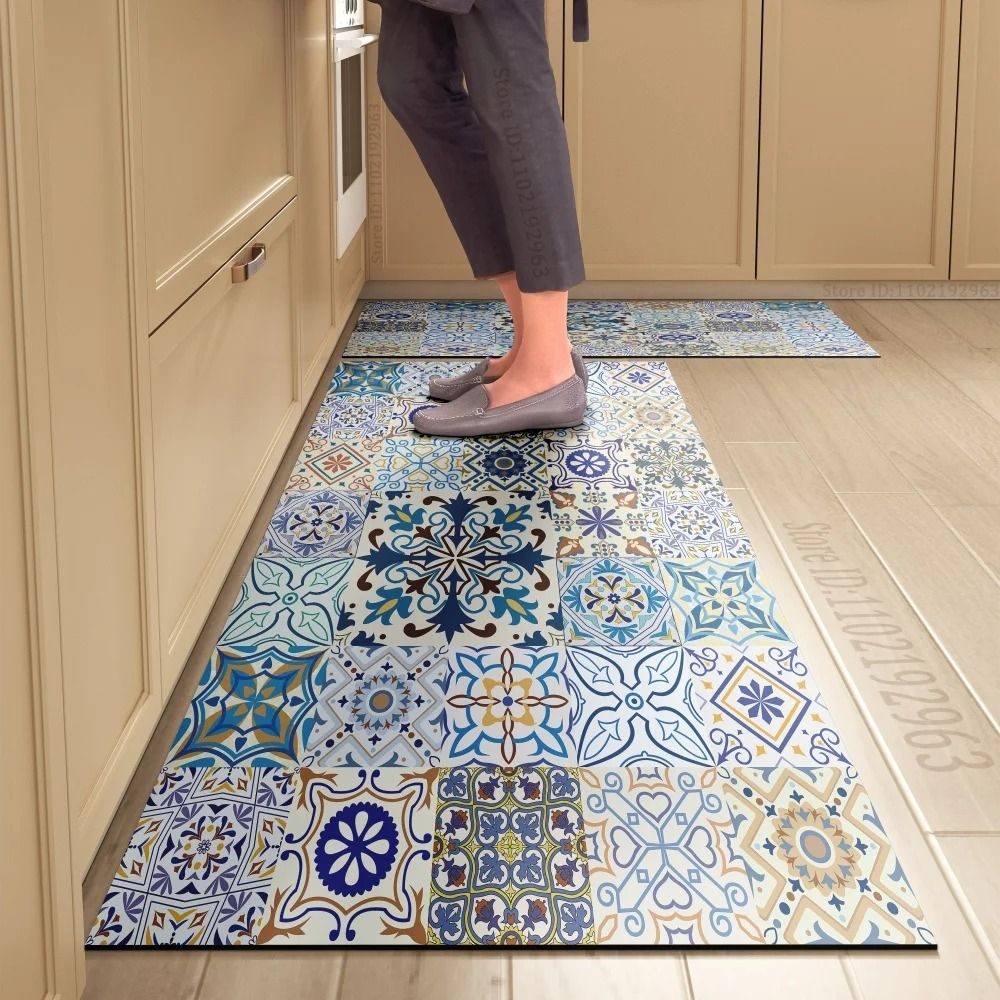 Kitchen Floor Management System Waterproof AntiSkid Crystal Velvet Comfort Mat 14