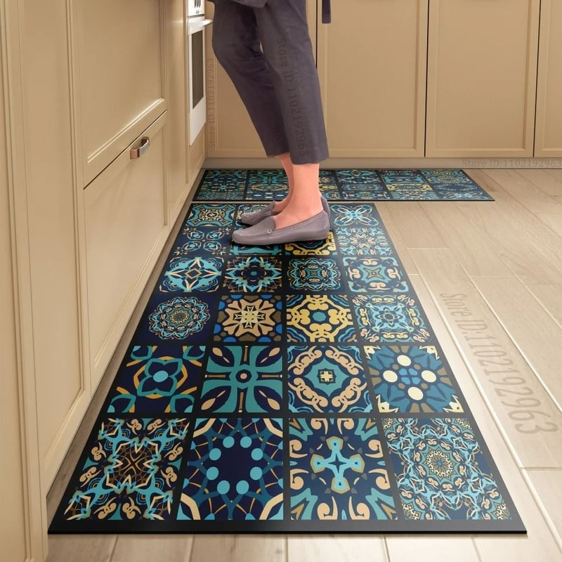 Kitchen Floor Management System Waterproof AntiSkid Crystal Velvet Comfort Mat 15