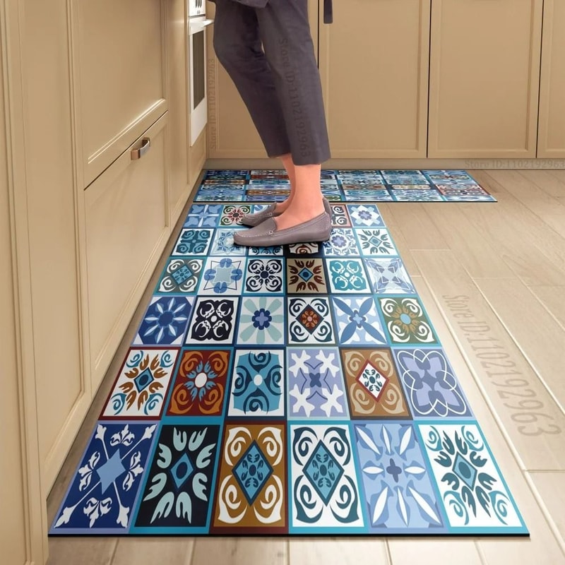 Kitchen Floor Management System Waterproof AntiSkid Crystal Velvet Comfort Mat 3