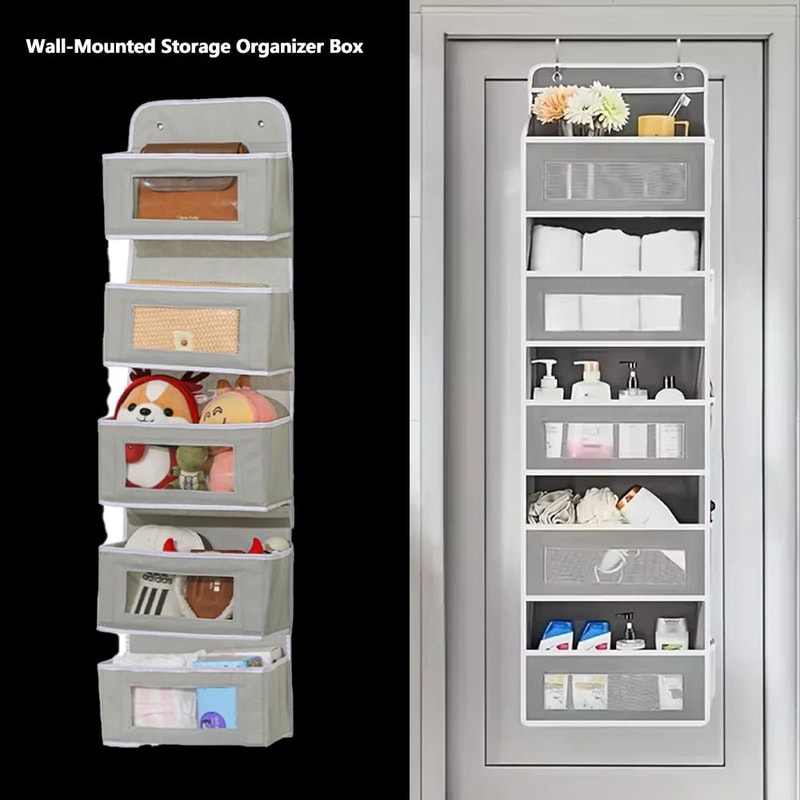 OverTheDoor Vertical Management System HighCapacity MultiLayer Storage For Dorms Closets Toy Orga 0