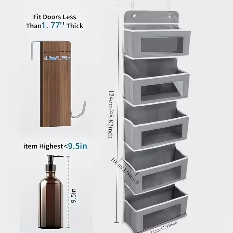 OverTheDoor Vertical Management System HighCapacity MultiLayer Storage For Dorms Closets Toy Orga 4