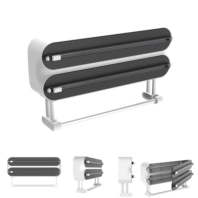 3in1 Kitchen Management Station WallMount Foil Cling Film Paper Towel Dispenser With Integrated C 7