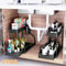 DualTier Sliding Management System HighCapacity UnderSink PullOut Organizer For Kitchen Bathroom 8