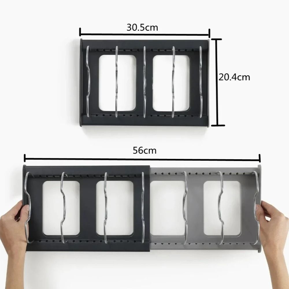 Expandable Cabinet Management System HighLoad Stainless Steel Cookware Drying Rack 4