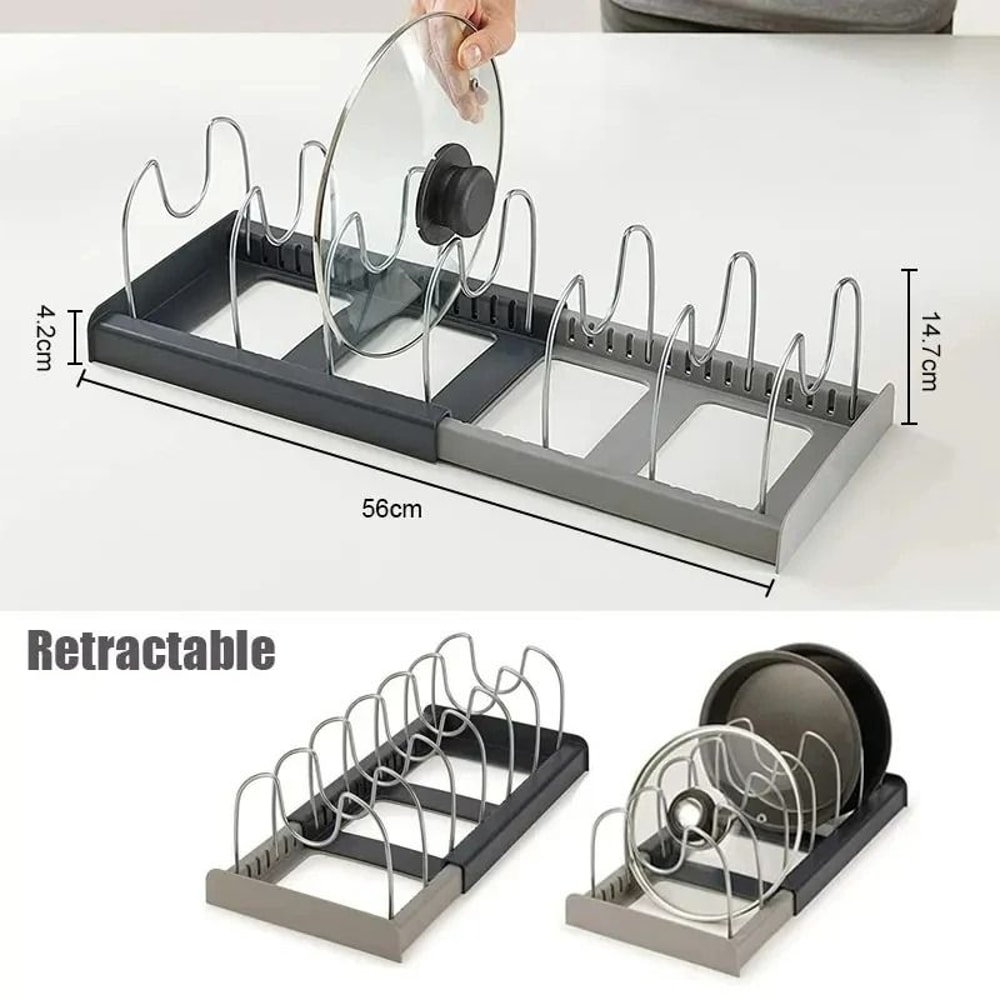Expandable Cabinet Management System HighLoad Stainless Steel Cookware Drying Rack 5