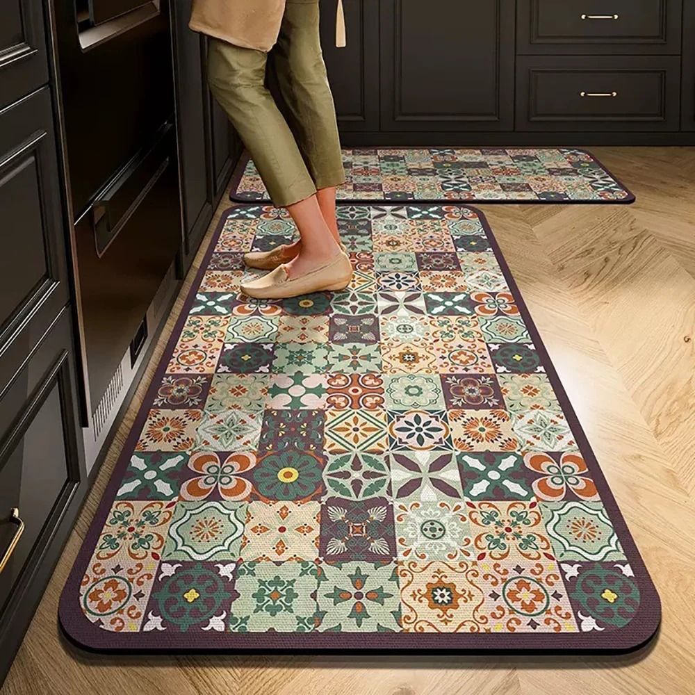 HighAbsorbency Printed Kitchen Management System NonSlip Orthopedic Area Mat LongStrip Corridor R 10