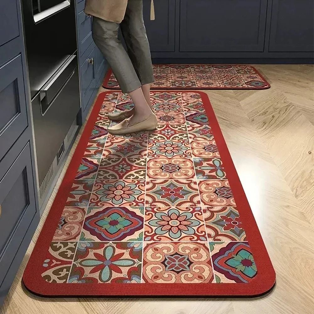 HighAbsorbency Printed Kitchen Management System NonSlip Orthopedic Area Mat LongStrip Corridor R 12