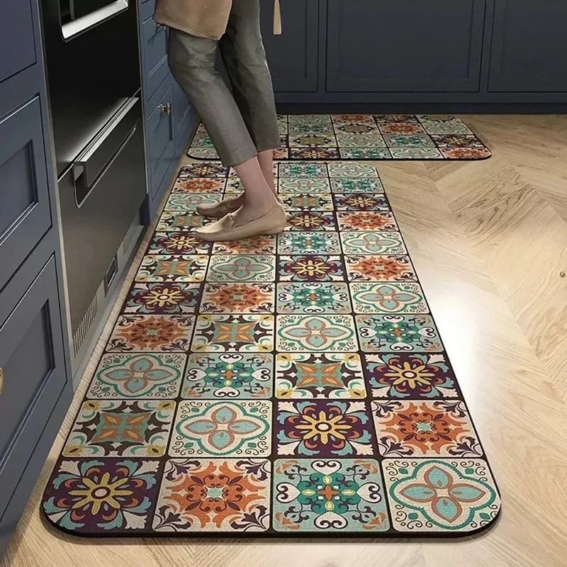 HighAbsorbency Printed Kitchen Management System NonSlip Orthopedic Area Mat LongStrip Corridor R 13