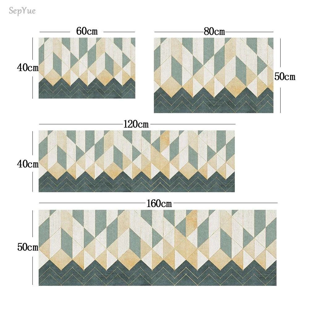 HighAbsorbency Printed Kitchen Management System NonSlip Orthopedic Area Mat LongStrip Corridor R 4