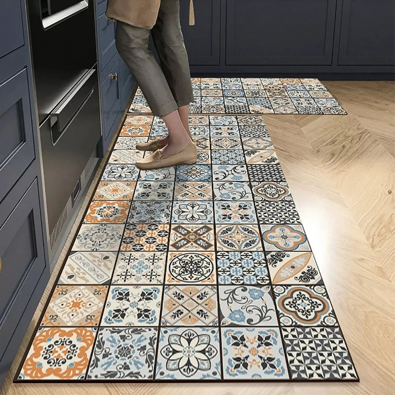 HighAbsorbency Printed Kitchen Management System NonSlip Orthopedic Area Mat LongStrip Corridor R 7