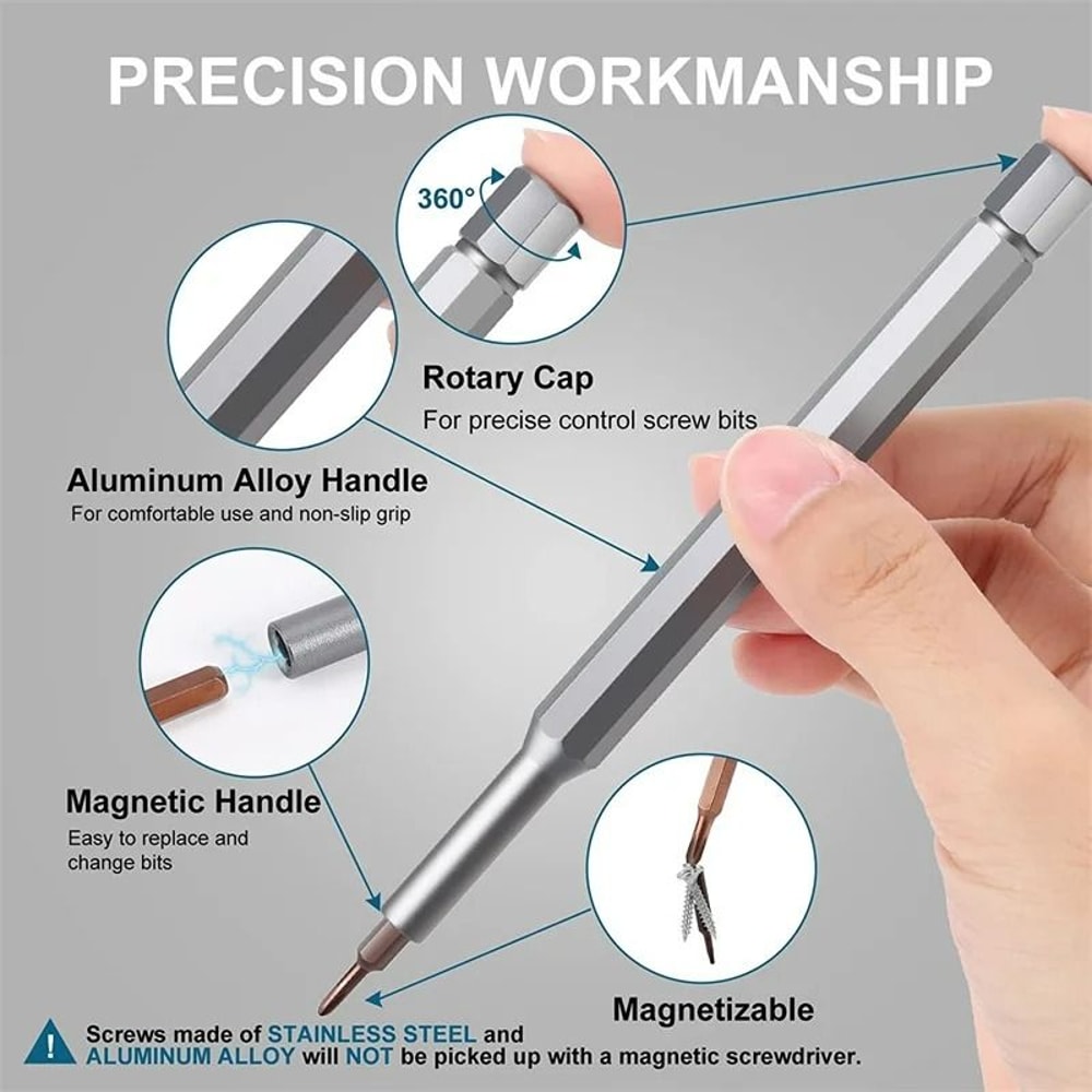 24in1 Precision Screwdriver Set Magnetic S2 Steel Mini Tool Kit For Electronics Repair 3