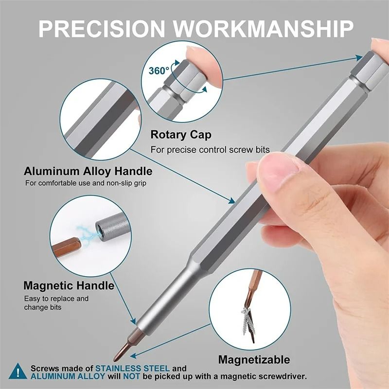24in1 Precision Screwdriver Set Magnetic S2 Steel Mini Tool Kit For Electronics Repair 3