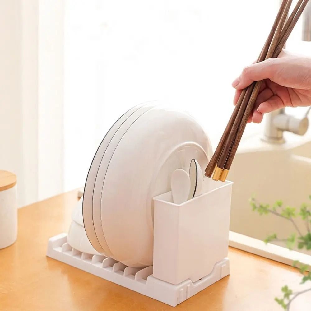 2in1 Foldable Dish Drying Station SpaceSaving HighCapacity Utensil Bowl Drainer 4