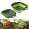 DualPack Collapsible Silicone Drainer System HighHeat Resistant FoodGrade Folding Colander Set 1