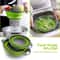 DualPack Collapsible Silicone Drainer System HighHeat Resistant FoodGrade Folding Colander Set 2