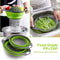 DualPack Collapsible Silicone Drainer System HighHeat Resistant FoodGrade Folding Colander Set 2